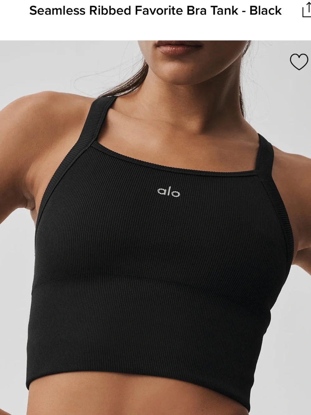 ALO Yoga Black High-Impact Seamless Sports Bra